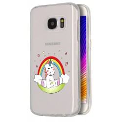 Coque licorne arc en ciel...