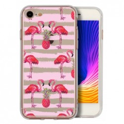 Coque flamants traits roses...