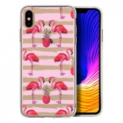 Coque flamants traits roses...