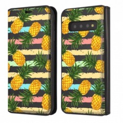 Etui à clapet ananas traits...