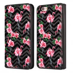 Etui à clapet flamants traits noirs pour Apple Iphone 6 Iphone 6S