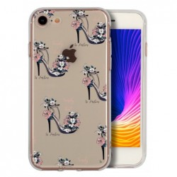 Coque talon fleuri pour...