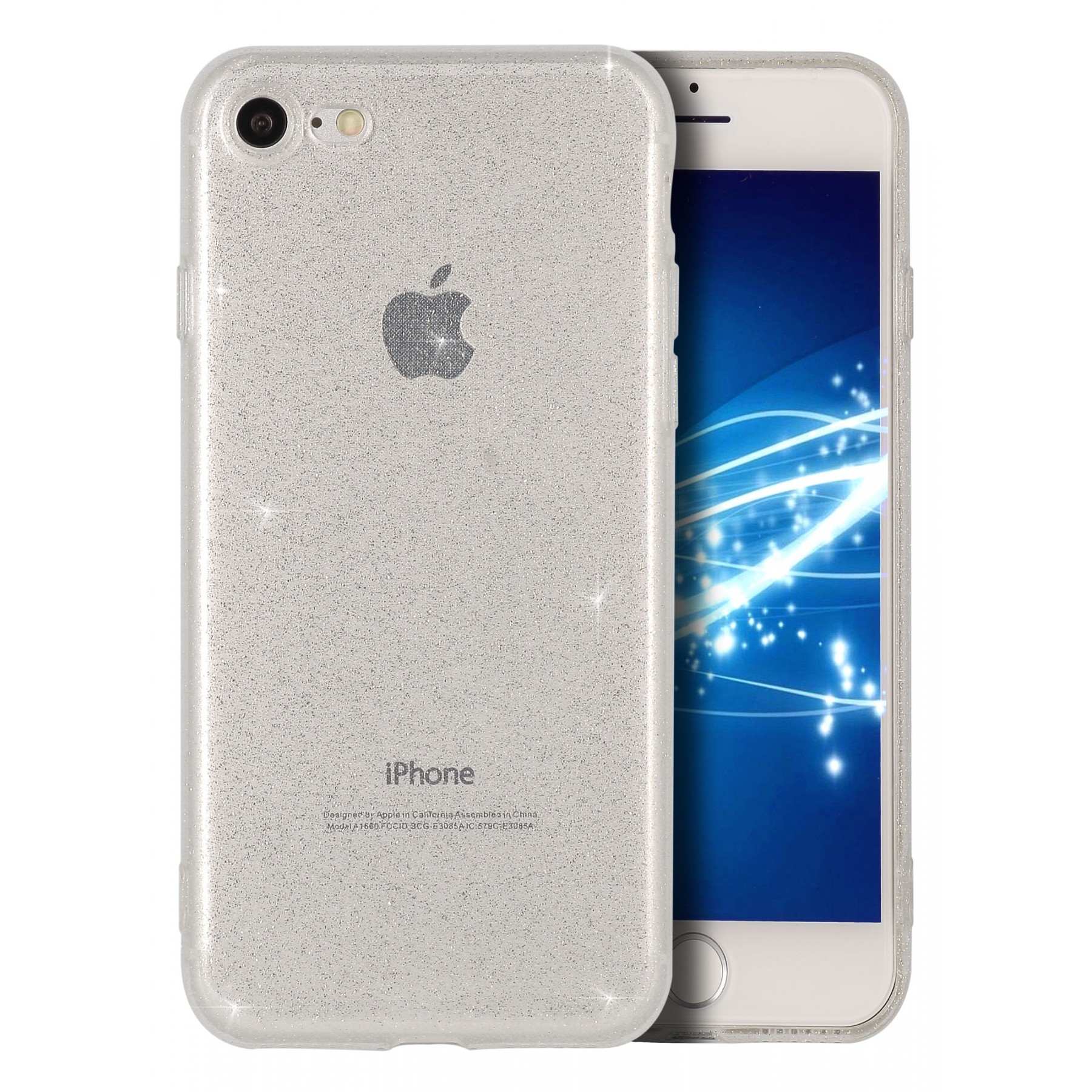 coque iphone 7 transparent paillette