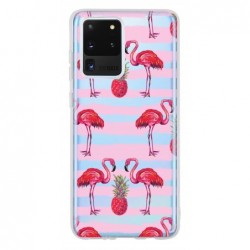 Coque flamants traits roses...