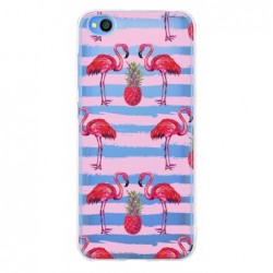 Coque flamants traits roses...