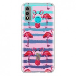 Coque flamants traits roses...