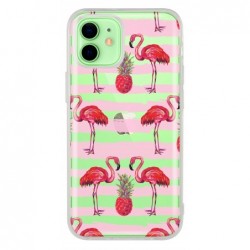 Coque flamants traits roses...