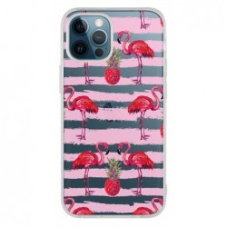 Coque flamants traits roses...