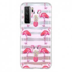 Coque flamants traits roses...