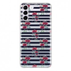 Coque roses traits noirs...