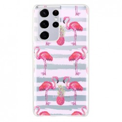 Coque flamants traits roses...