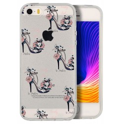 Coque talon fleuri pour...